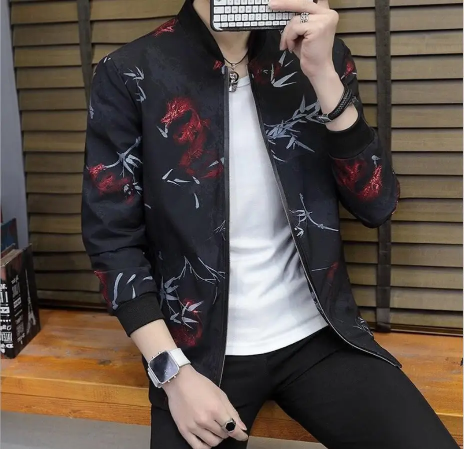 Jacket male Korean version of the trend of self-cultivation new men's baseball uniform 2019 spring and autumn casual jacket Jacket male Korean version of the trend of self-cultivation new men's baseball uniform 2019 spring and autumn casual jacket