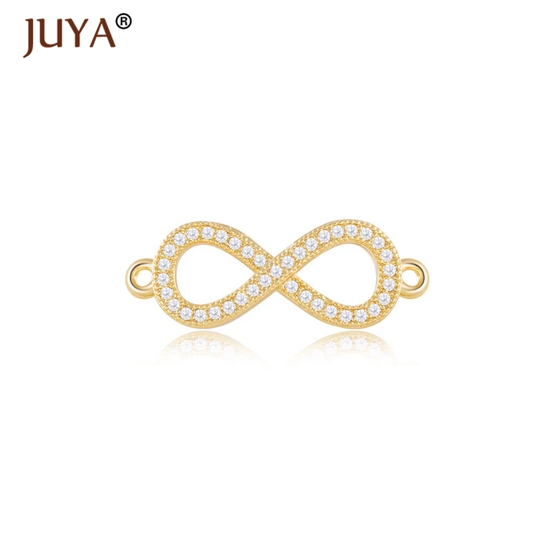 

Jewelry Findings Components / Connectors For Jewelry Making / Infinity / Connector Charm / Handmade DIY Jewellery / Copper CZ