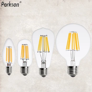 

LED Filament Edison E14 E27 220V C35 G45-G95 ST60 A60 T45 2W 4W 6W 8W Retro Lamp Candle Chandelier Bulb Home Decoration Light