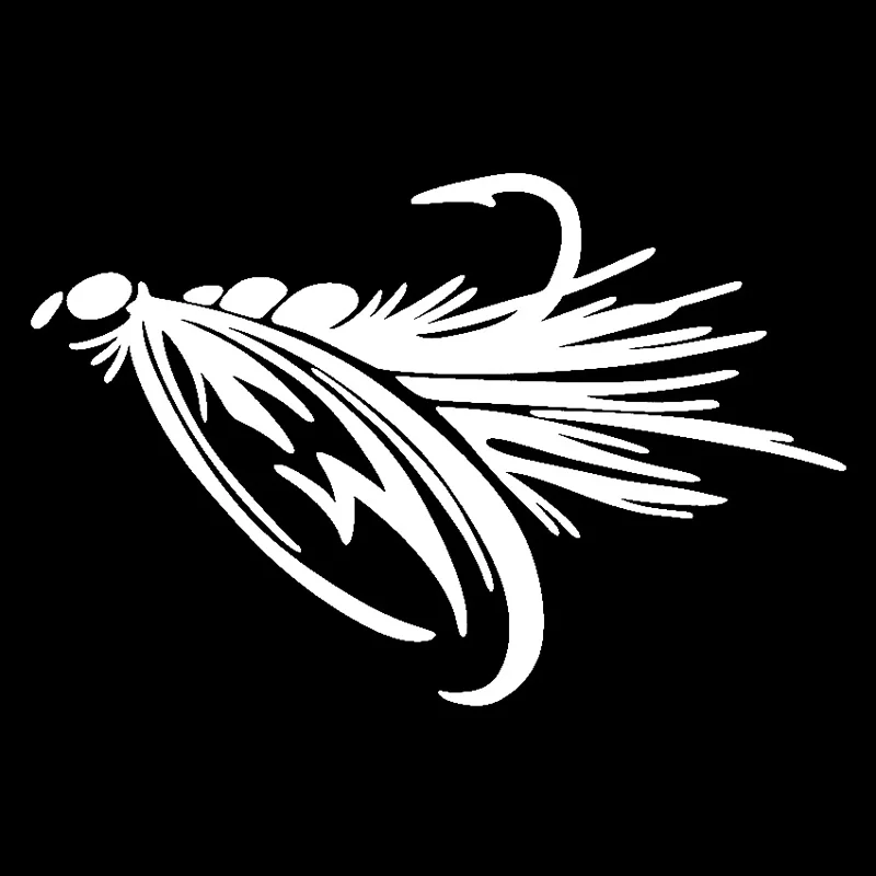 16.5cm*10.9cm Fly Fishing Lure Creative Stickers Decals Motorcycle Black/white wall sticker 16.5cm*10.9cm Fly Fishing Lure Creative Stickers Decals Motorcycle Black/white wall sticker