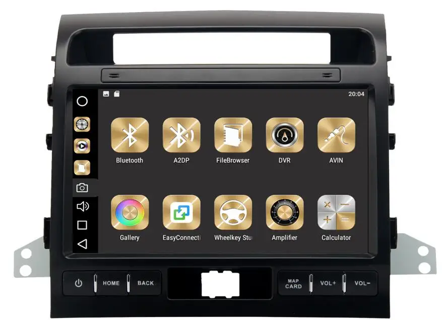 Best 32g 4GRam 8" Android 9.0 Car Audio for Toyota Land Cruiser LC200 2008-2012 Stereo Video GPS Navi Multimedia IPS Monitor Radio 4