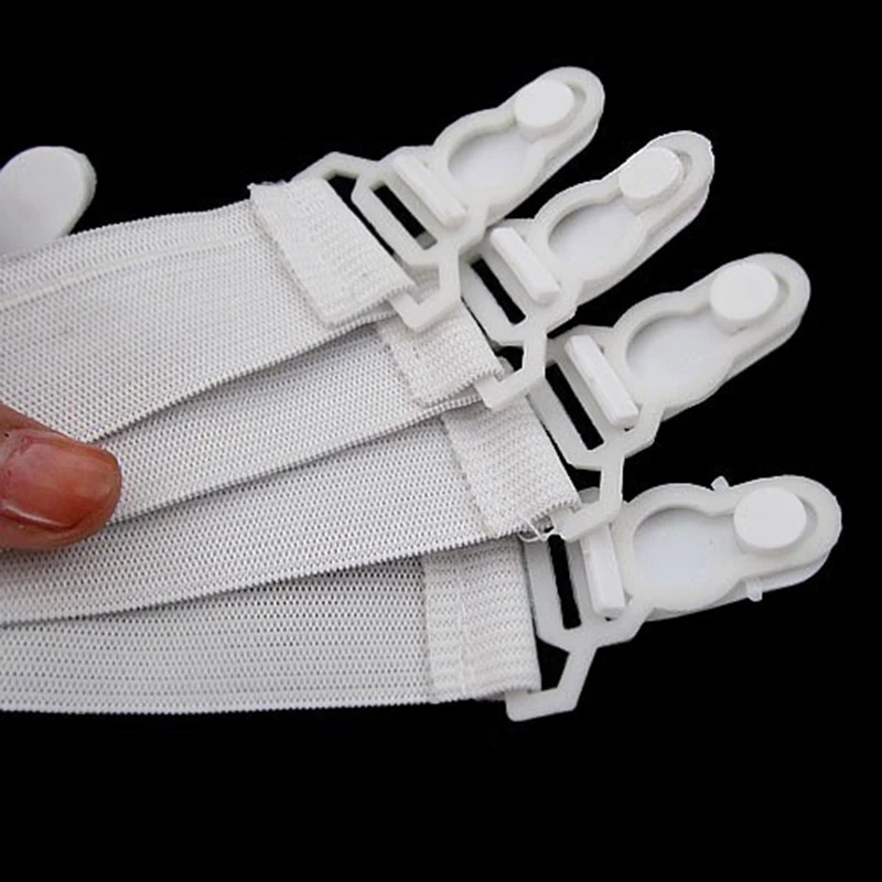 Fitted Device Bed Sheets Clip Slip Resistant Belt Elastic 4PCS Bedding