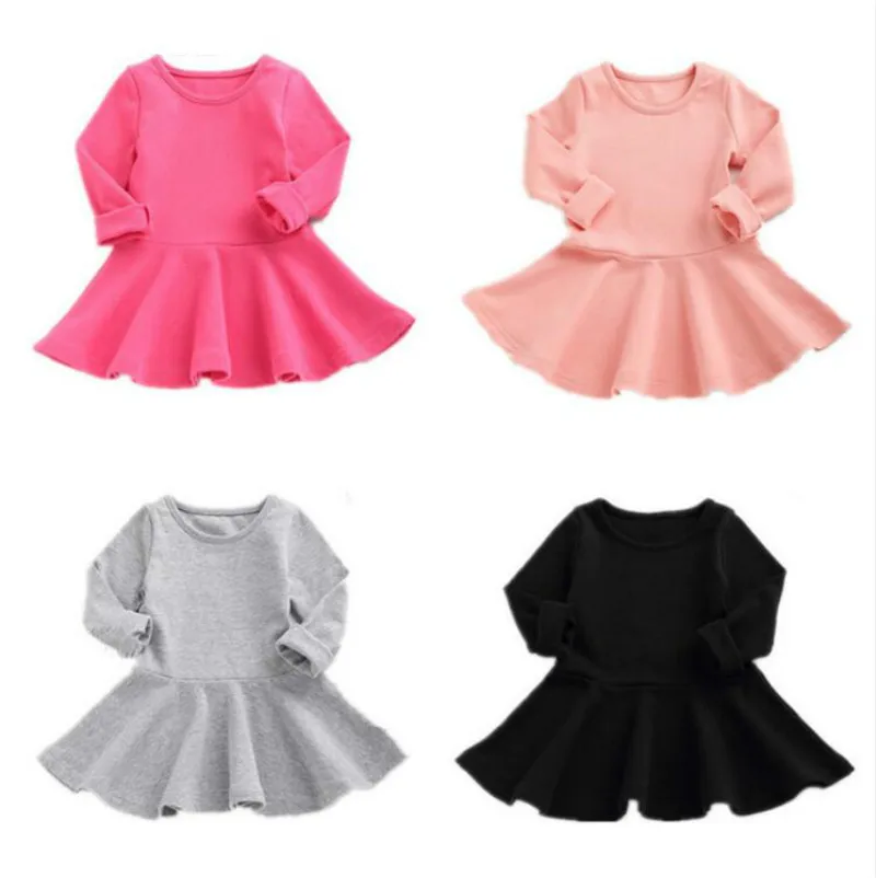 

Baby girls cotton long sleeve clothes kids dresses clothing children's dresses girls princess dresses blouse