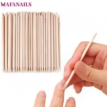 100pcs/Bag Nail Stick Cuticle Pusher 11.5cm Orange Wooden Stick Cuticle Pusher Remover for Manicure Pedicure Salon Nail Art Tool pink plastic useful nail cuticle pusher stick spoon for sticker manicure accessory salon care tools nc370x5