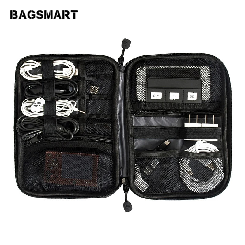 

BAGSMART Electronic Accessories Bags Travel Organizer For SD Card Phone Dater Cables Earphone USB Digital Bag Organize Case