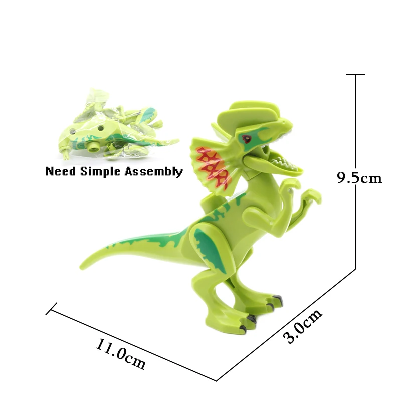 Строительные блоки с большими частицами, динозавр Юрского периода, аксессуары, совместимые с Duplos, кирпичи, яйцо, Детские Обучающие прочные игрушки, подарок - Цвет: Double Spinosaurus C