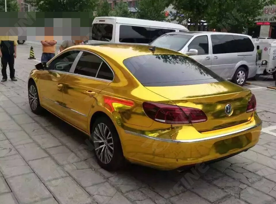 Автомобильный Стайлинг Обёрточная бумага хром золото Автомобильная виниловая