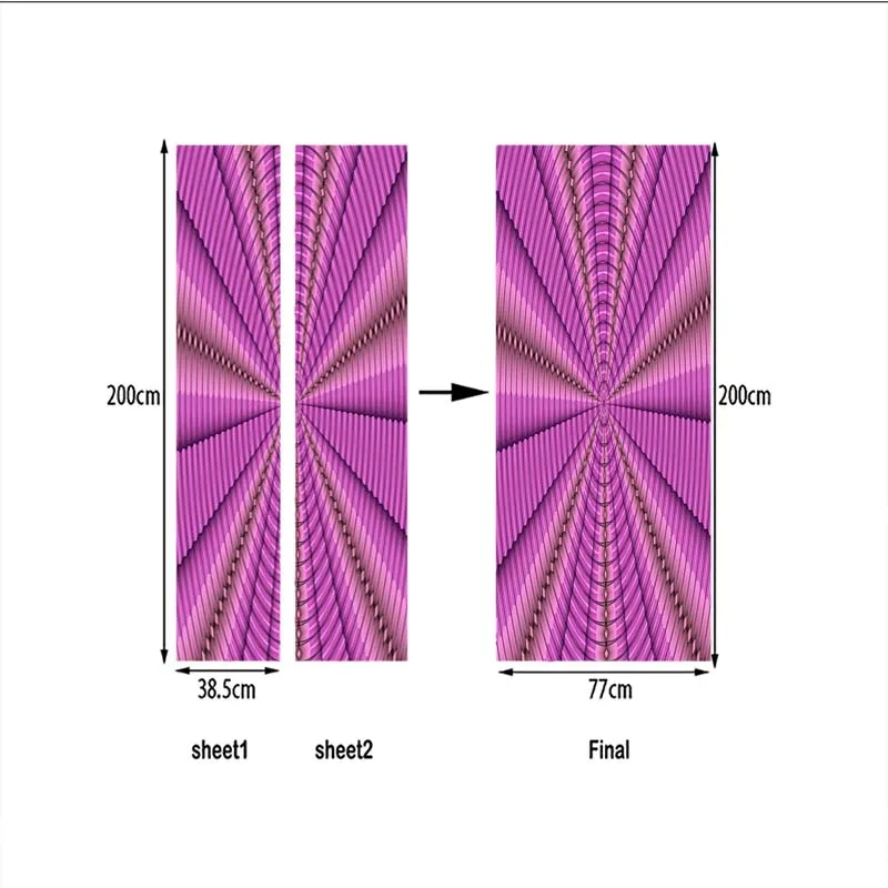 3D наклейка на дверь для спальни, гостиной, подарок, искусство, ПВХ, водонепроницаемая наклейка на дверь, обёрточная бумага, Рамадан, ИД, Прямая поставка, JUN19