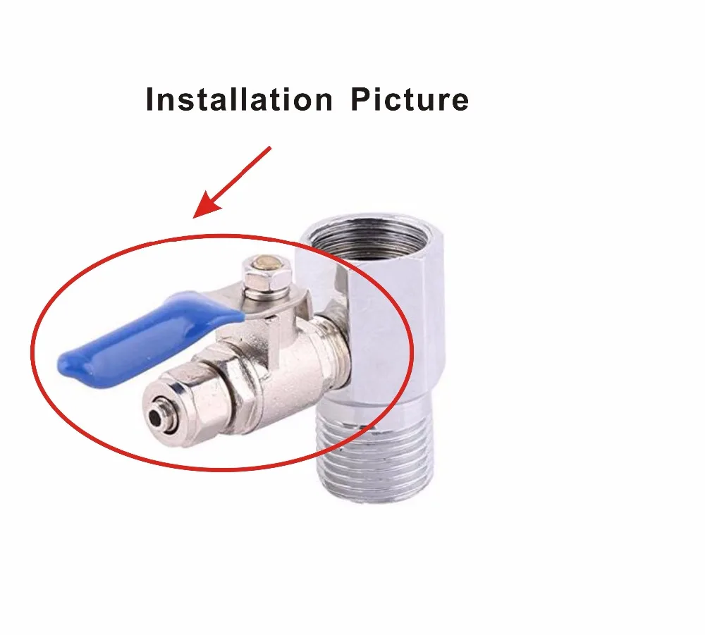 Installation picture-ball valve