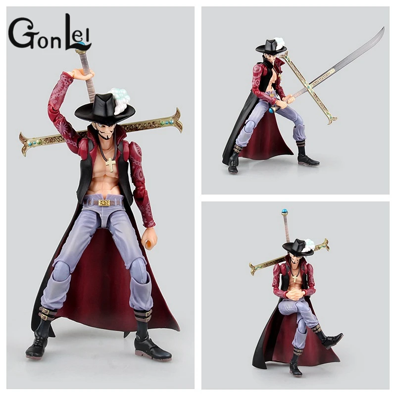 

GonLeI One piece variable action heroes VAH Hawkeye Japan anime Mihawk 19cm PVC Action figure Collectible model toy Doll