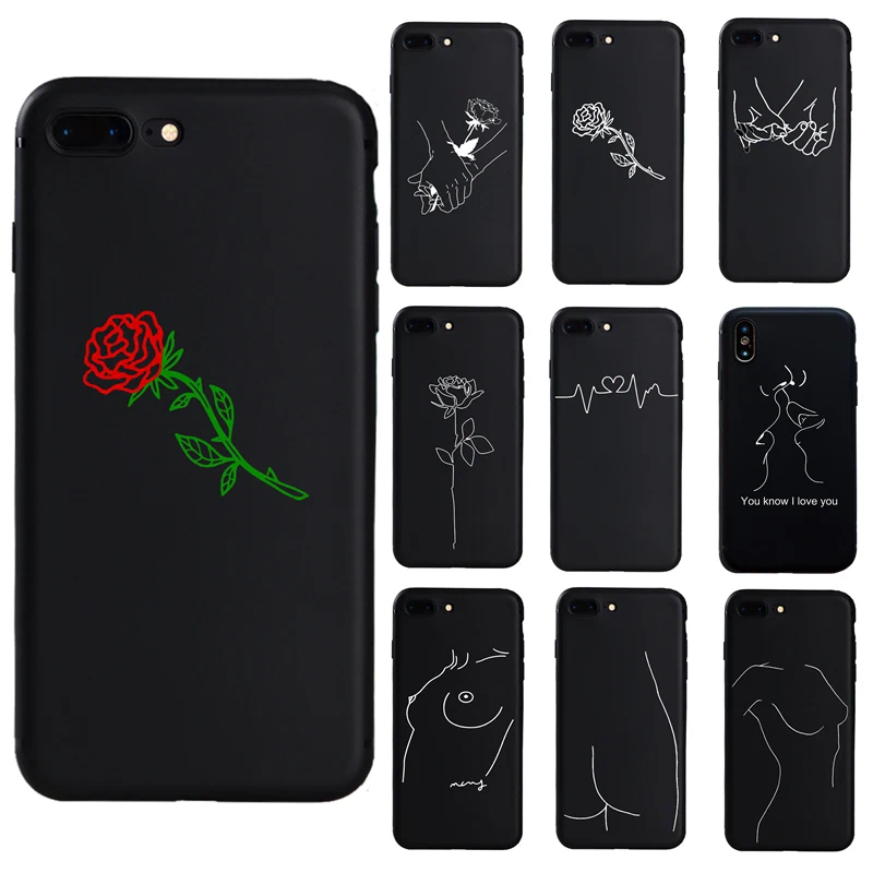 Простой дизайн абстрактных линий Мягкий силиконовый чехол для iphone 7 8 Plus X XS Max XR 6s 6