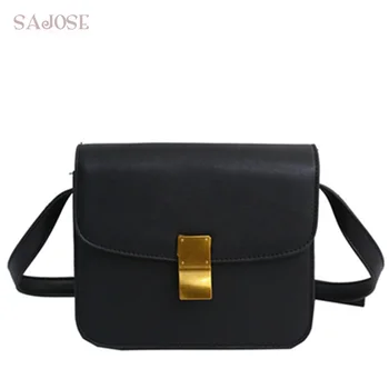 

Famous Brand Crossbody Bag Women Fashion Leather Handbag For Girl Square Shoulder Messenger Bag Elegant Luxury Black Small Flap