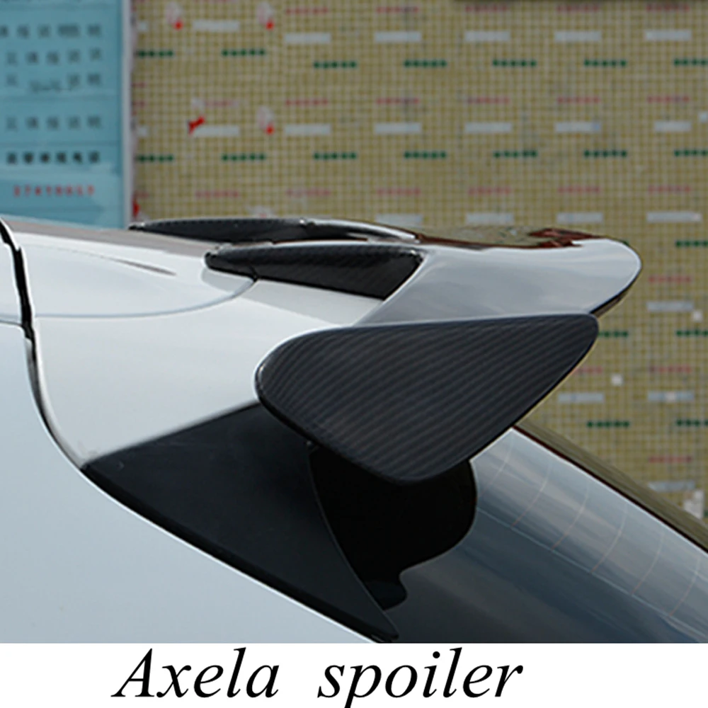 

for Mazda 3 Axela hatchback 2013-2018 rear wing spoiler, luggage tail spoiler carbon fiber screw fixing