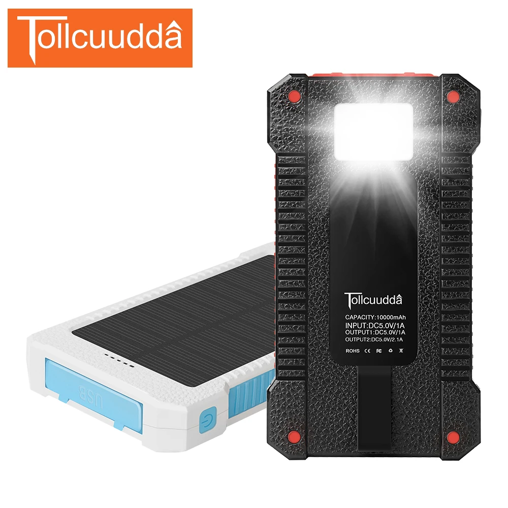 TOLLCUUDDA 8000mAh Solar Powerbank Outdoor Externa...