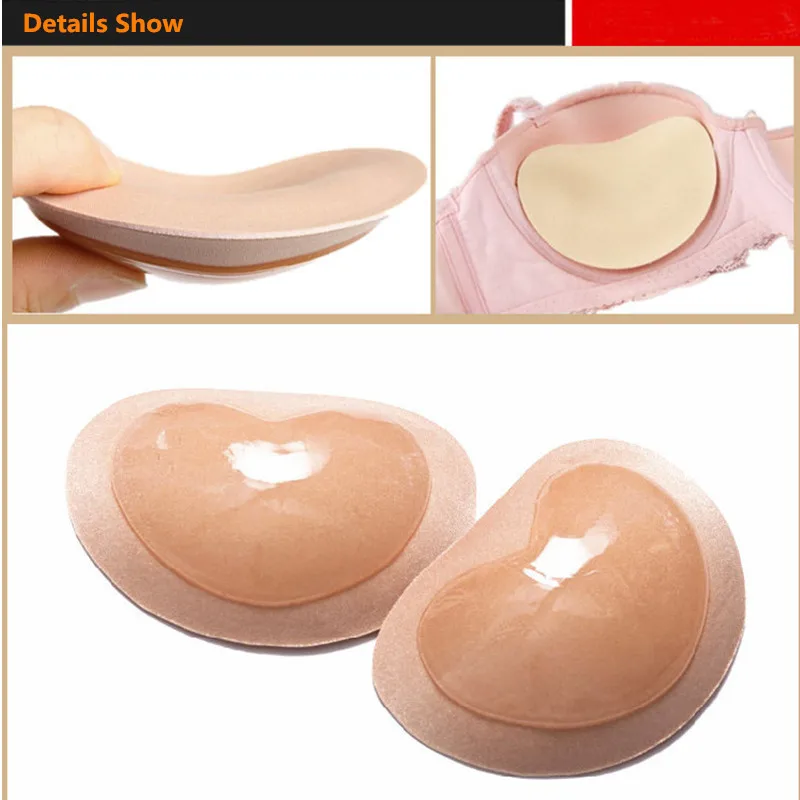 New 1 Pair Women Breast Push Up Pads Swimsuit Accessories Silicone Bra Pad Nipple Cover Stickers Patch Intimates Accessories