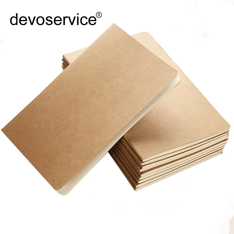 

B6 Cowhide Paper Notebooks Blank Notepad Vintage Soft Copybook Daily Memos Kraft Cover Journal Travelers Note Books Sketchbook