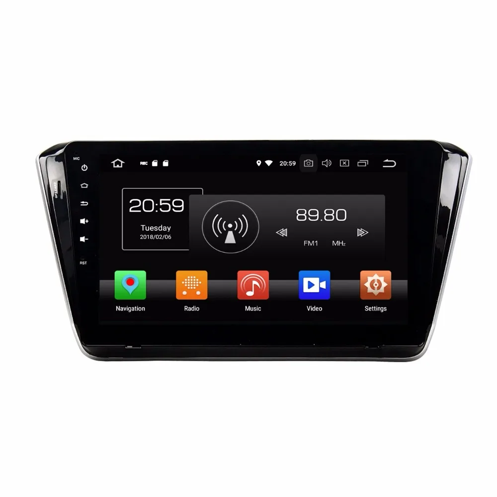 Cheap 10.1" Octa Core Android 9.0 eight core 64G ROM 4G RAM Car DVD Player for Skoda Superb 2015 2016  With GPS Radio WIFI  NAVIGATION 0