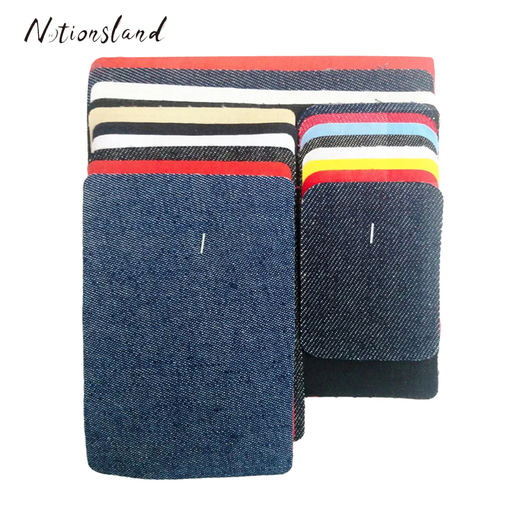 

Mixed 18pcs Elbow Patches Jean Iron on Patch Repair Pants Knee Applique Patch Apparel DIY Fabric Sewing Accessory