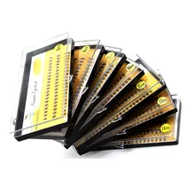 60 шт./лот ручной работы натуральные ресницы для наращивания отдельные ресницы голый макияж для ресниц кластер накладные ресницы