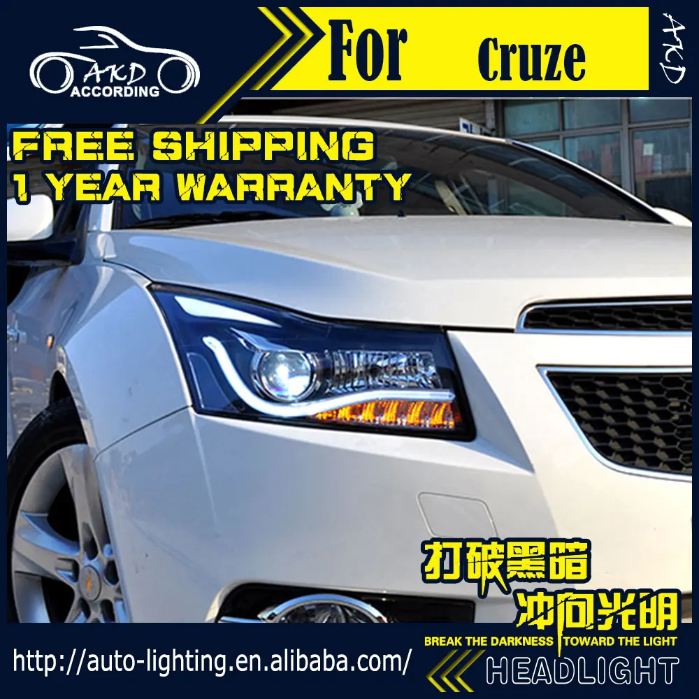 

AKD Car Styling Head Lamp for Chevrolet Cruze LED Headlight 2009-2015 Cruze Headlights LED DRL D2H Hid Turn Signal Bi Xenon Beam