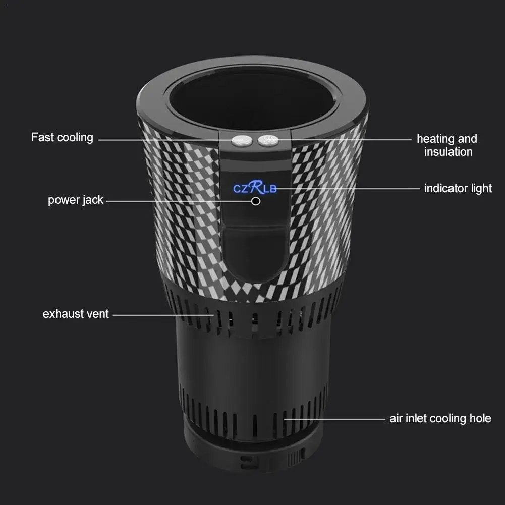12 V умный автомобиль горячей и холодной чашки быстрое охлаждение, отопление портативный автомобильный мини-холодильник изоляции чашки