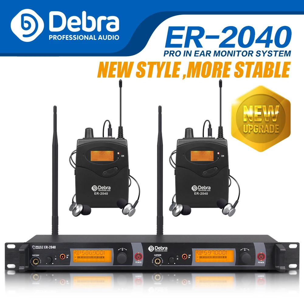 

The best sound quality!!! Professional UHF In Ear Monitor System! Dual Channel Monitoring ER-2040
