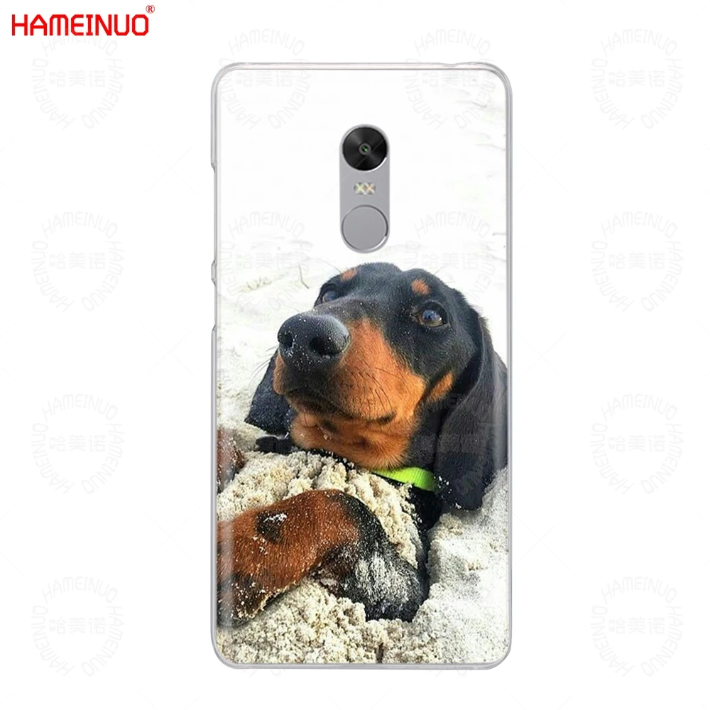 HAMEINUO Симпатичные такса собака добермана крышка чехол для телефона для Xiaomi redmi 5 4 1 1s 2 3 3s pro PLUS redmi note 4 4X 4A 5A - Цвет: 41197