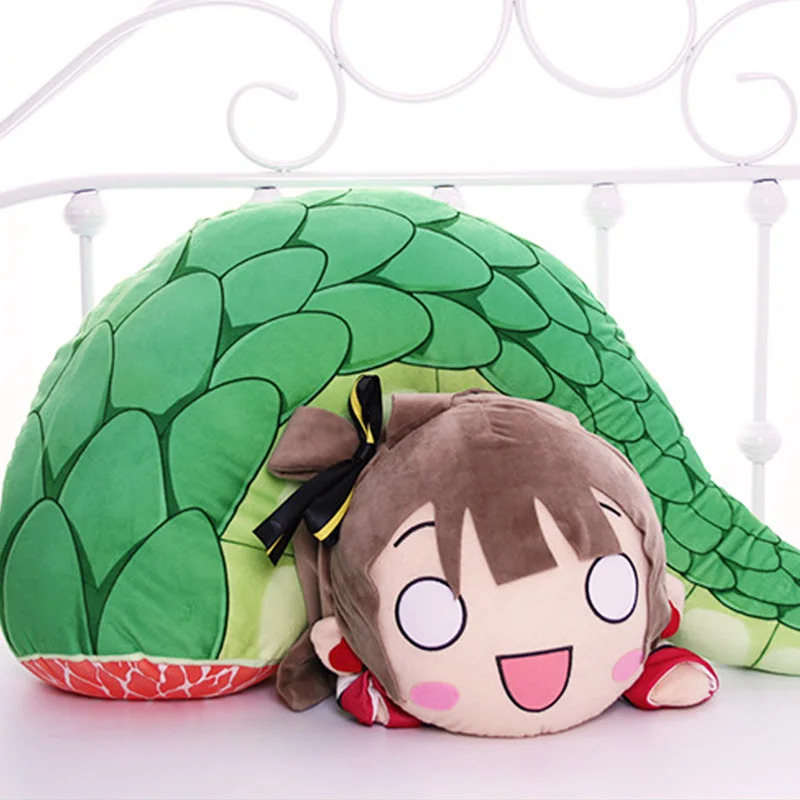 Coshome Kobayashi San Chi No Maid Dragon Maid Tohru Toru Pillow Cosplay Dragon Tails Costumes Props Green Plush Toys (5)