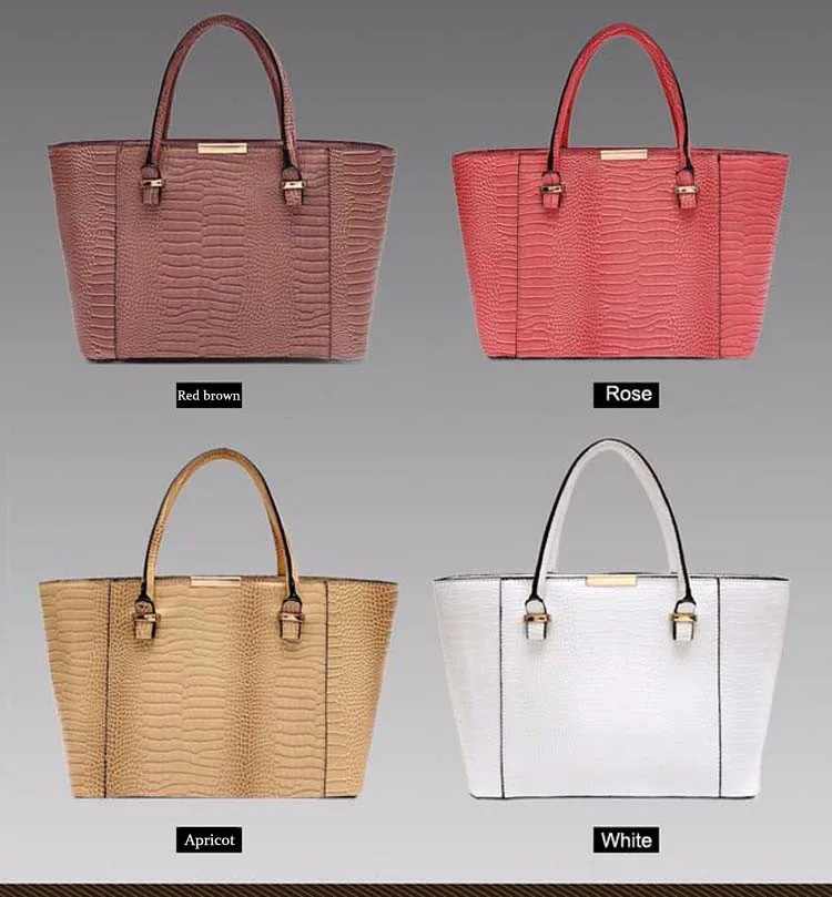 2015 High Quality Crocodile Leather Women Bag Bolsa De Festa Crossbody Shoulder Messenger Bags Woman Luxury Handbags Tote Bolsas 004