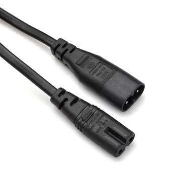 

LBSC IEC 60320 C8 Plug to C7 Receptacle Male to Female Extension Power Supply Main Adapter Cable 6ft 1.8m