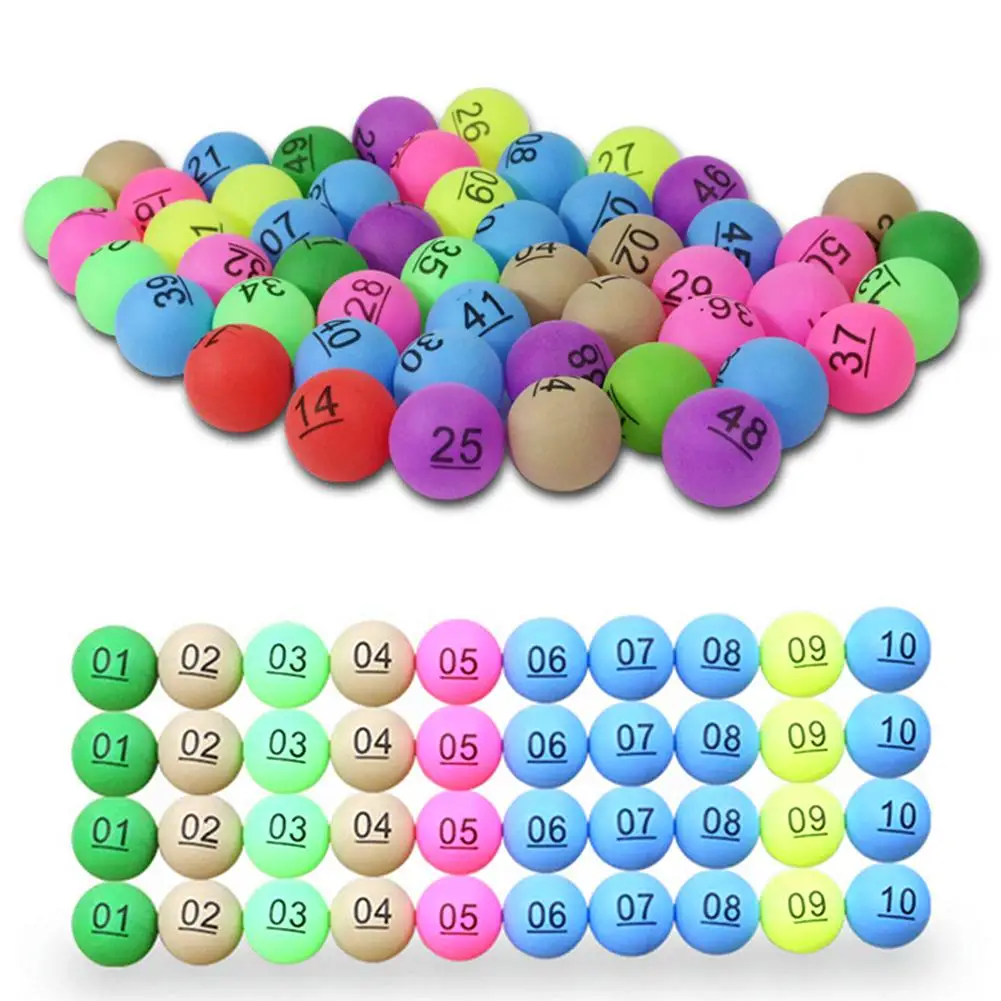 50 шт. 2,4 г красочные развлекательные мячи для пинг-понга с номером Настольный Теннисный мяч для лотерейной игры реклама