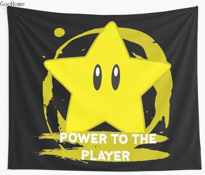 

Gaming Super Mario Bros Star Power to the player Wall Tapestry Cover Beach Towel Throw Blanket Picnic Yoga Mat Home Decoration