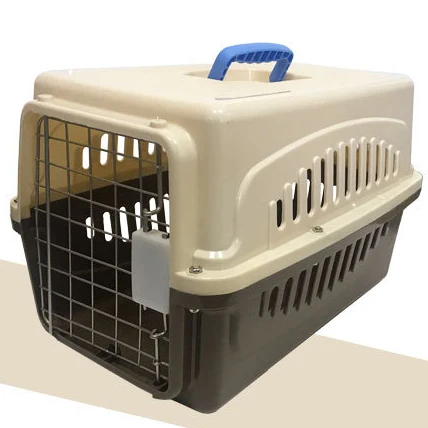 Переносная переноска для собак/кошек из АБС-пластика, переносная клетка для домашних животных, переносная коробка для домашних животных, сумка для собак, прогулочная клетка для покупок - Цвет: Coffee