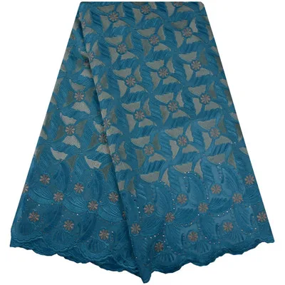 Швейцарские кружева для девочек вышитое хлопковое кружево ткань высокого качества африканская кружевная вуаль ткань для вечерние платье A1047 - Цвет: As Picture