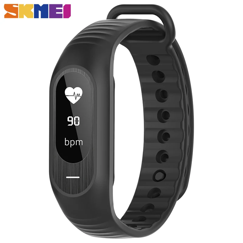 

SKMEI Women Men Wristband Pressure Heart Rate Monitor Smart Bracelet Sleep Pedometer Smart Watch Bluetooth Message Reminder