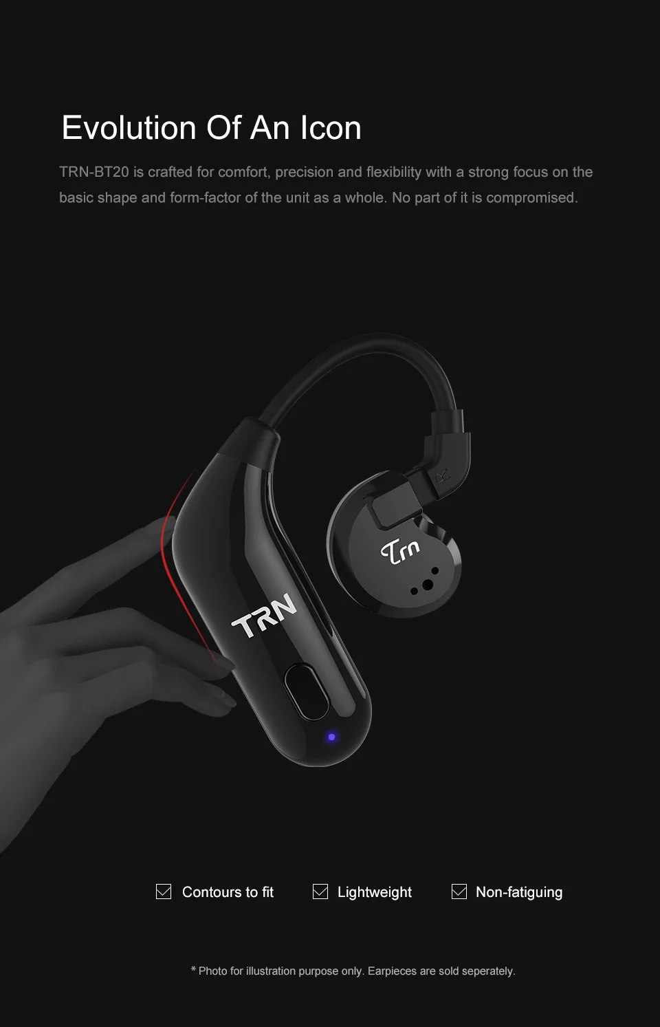 TRN BT20 Bluetooth V5.0 беспроводные bluetooth наушники с MMCX/2Pin коннектором Наушники Адаптер для SE215 SE535 UE900 ZS10/AS10