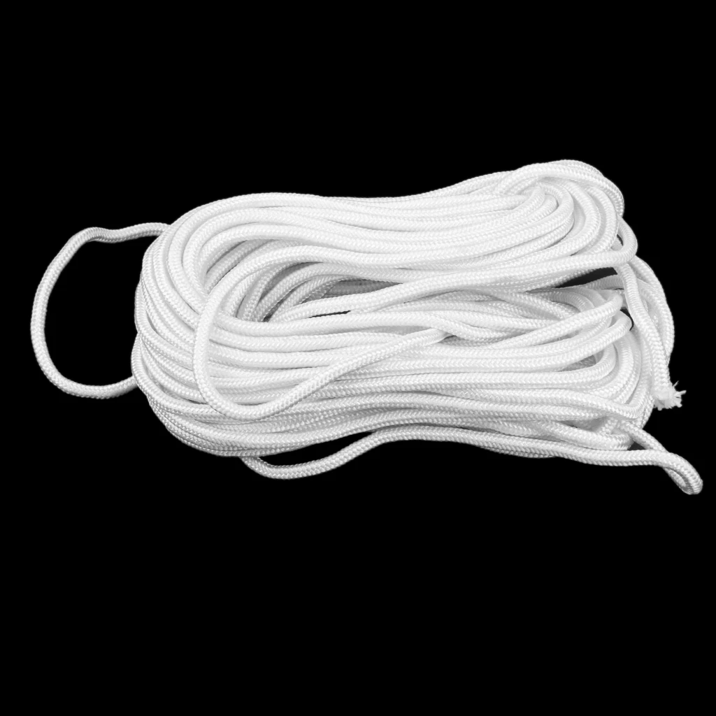 Durable 20 Meters 6MM Twisted Polyester Nylon Braided Boat Mooring Anchor Rope Line Anchor Boat  Rope 