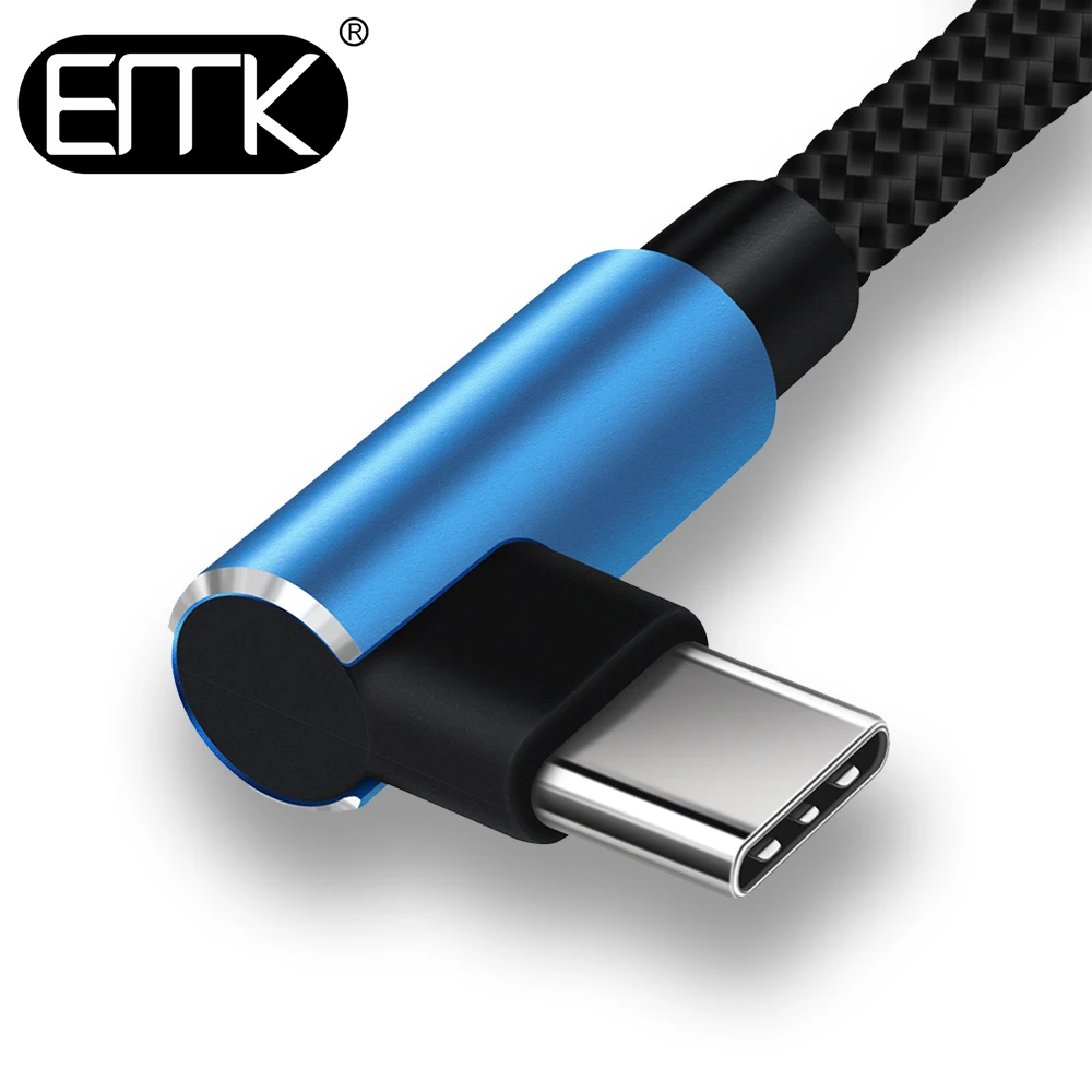 EMK USB Type C кабель 90 градусов зарядное устройство Шнур 2A для быстрой передачи данных
