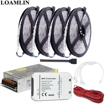 

5050SMD RGB Led Strip Flexible Light 30Leds/m Magic Home WIFI 5-Channels RGB Led Controller DC12V Led Transformer Kit
