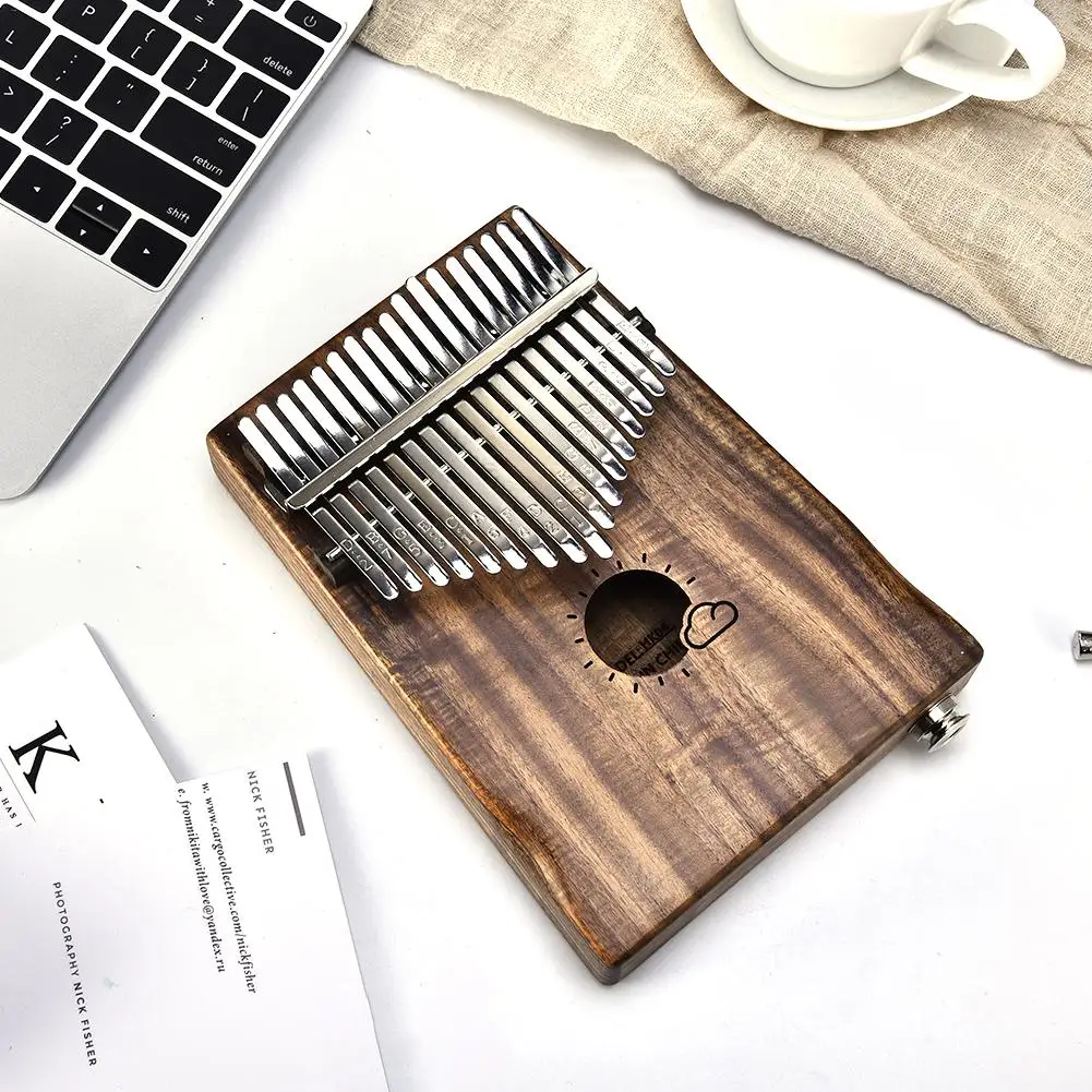 17 клавиш EQ kalimba твердый акации большой палец фортепиано звено динамик с сумкой