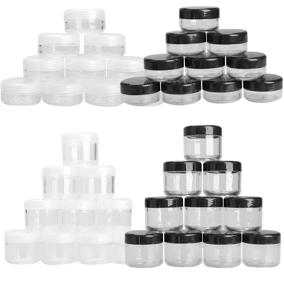 10 Pcs Plastic Storage Box Nail Art Cosmetic Bead Gems Case Bottle Pot HTQ99