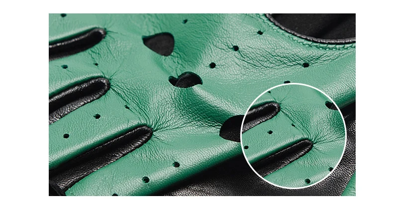 Женские перчатки из натуральной кожи Gours, зеленый перчатки на полпальца из козьей кожи, без подкладки, для вождения и спорта, GSL064, весна