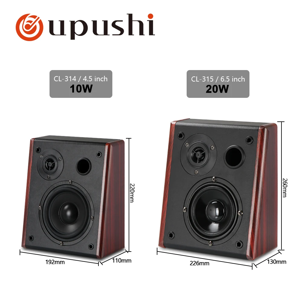 Oupushi home music system 10W 20W wall speakers 6.5 inch ceiling loudspeakers 2-way full range speaker wall mount with amplifier