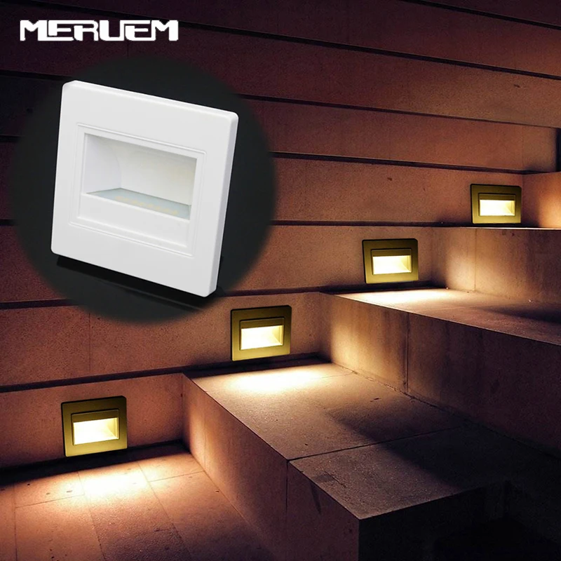 Us 6 8 34 Off Stairway Lamps Stair Lights Wall Lamp Ac 85 240v Led Ground Footlight Warm White 2700k 3500k Modern Indoor Lighting In Led Indoor Wall