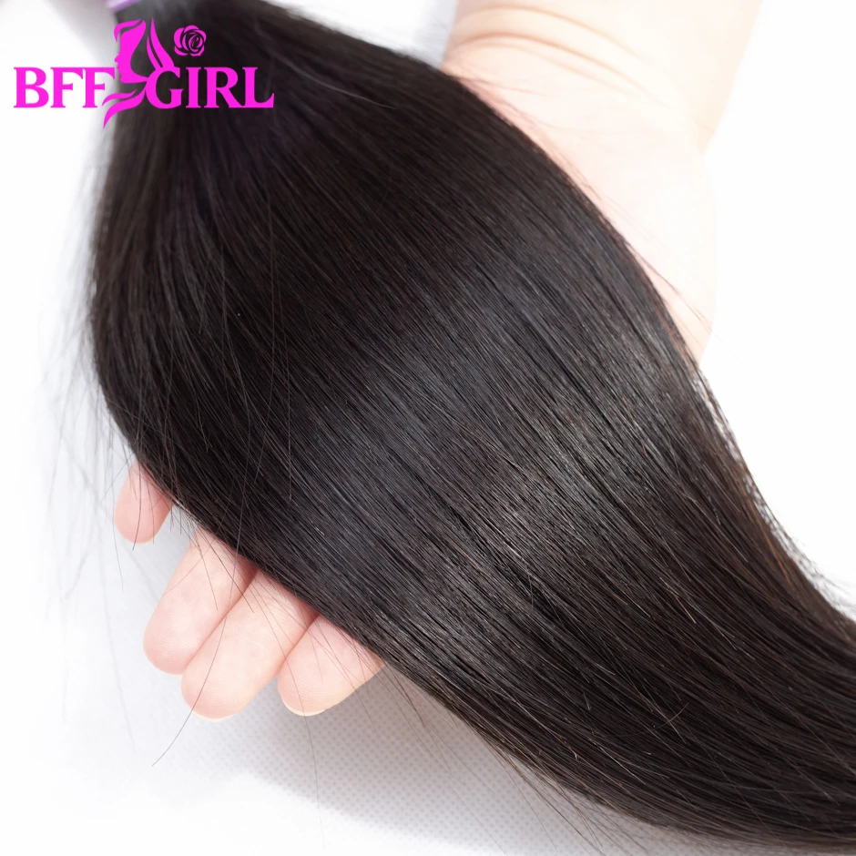 Brazilian Straight Hair Bundles BFF GIRL 100% Human Hair 3/4 PC Bundles Natural Color Weaving Bundles Remy Hair Extensions