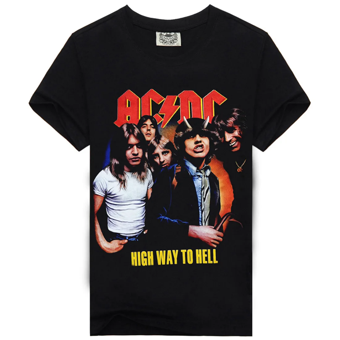 [Men bone] 9 цветов, мультяшная рок-группа, Мужская футболка, Мужская футболка, s AC DC, хип-хоп, модная футболка с тяжелым металлом - Цвет: SMT44