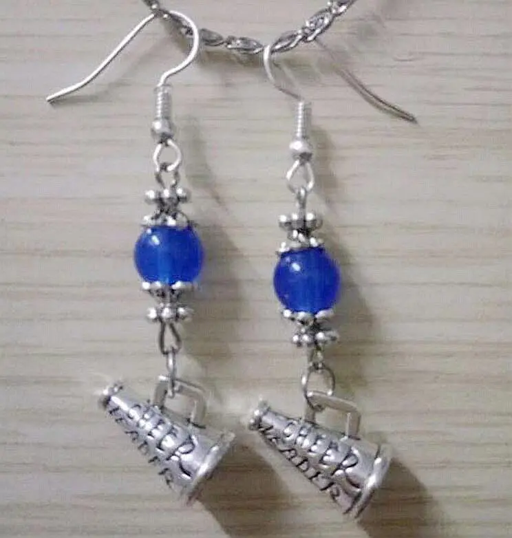 CHEER Big speakers Earrings Multicolor beads Ancient Silver Charm Pendants Dangle Earrings DIY
