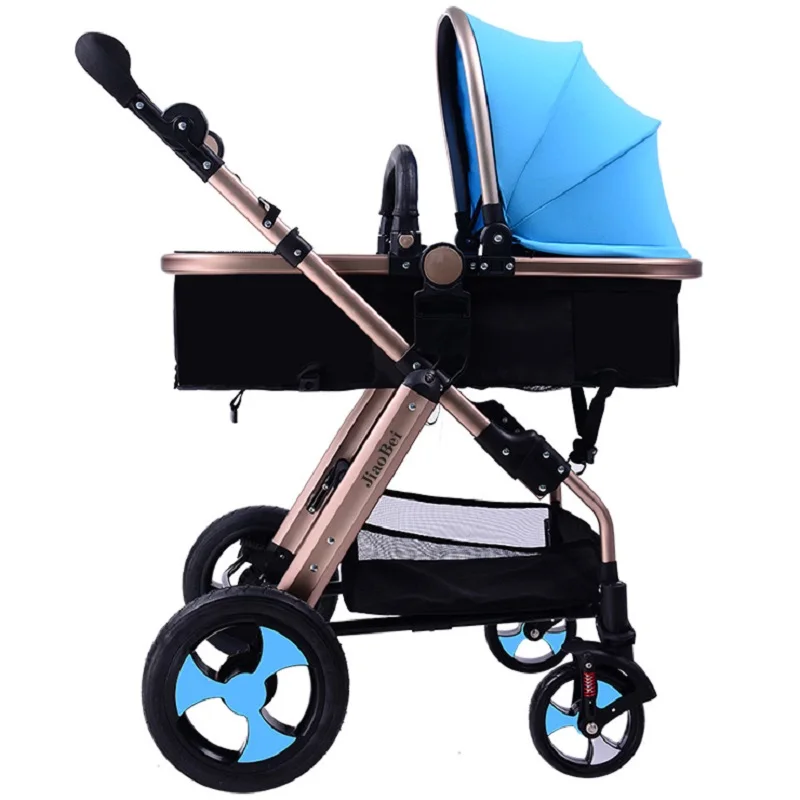 Comprar Jiaobei 3 modos de alta visión cochecito de bebé plegable, marco de aluminio de calidad aeronáutica, rueda de neumático no neumático
