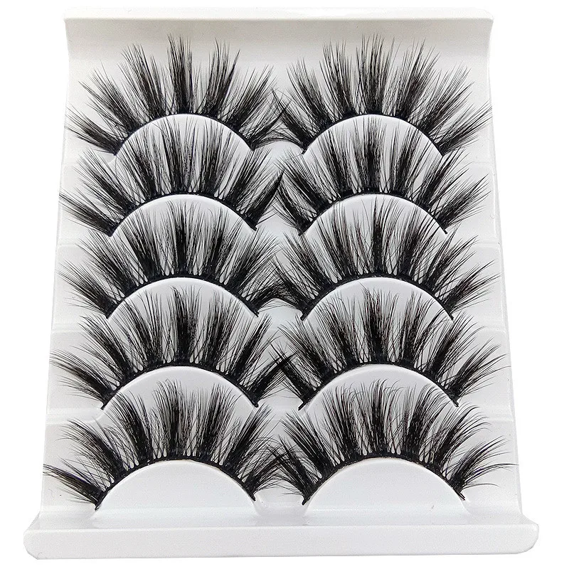

2019 New 5 pairs Pure Hand Cotton False Eyelashes Soft Natural Thick Fake Eyelashes 3D Three Dimensional Makeup Tools Eyelashes