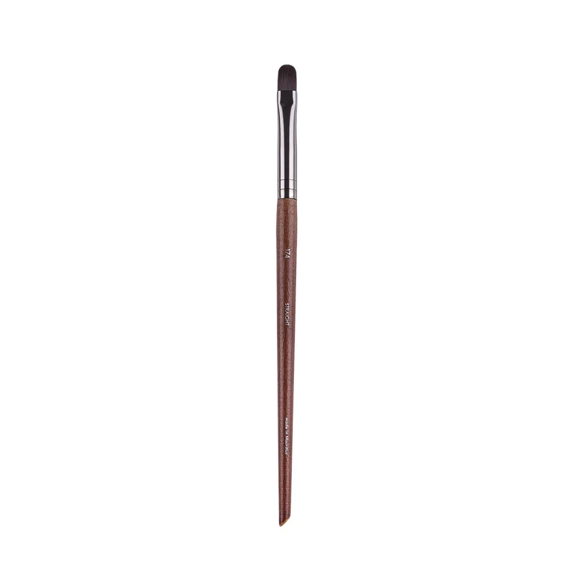 Высококачественная деревянная ручка#174 маленькая твердая плоская кисть для консилера профессиональный набор для макияжа
